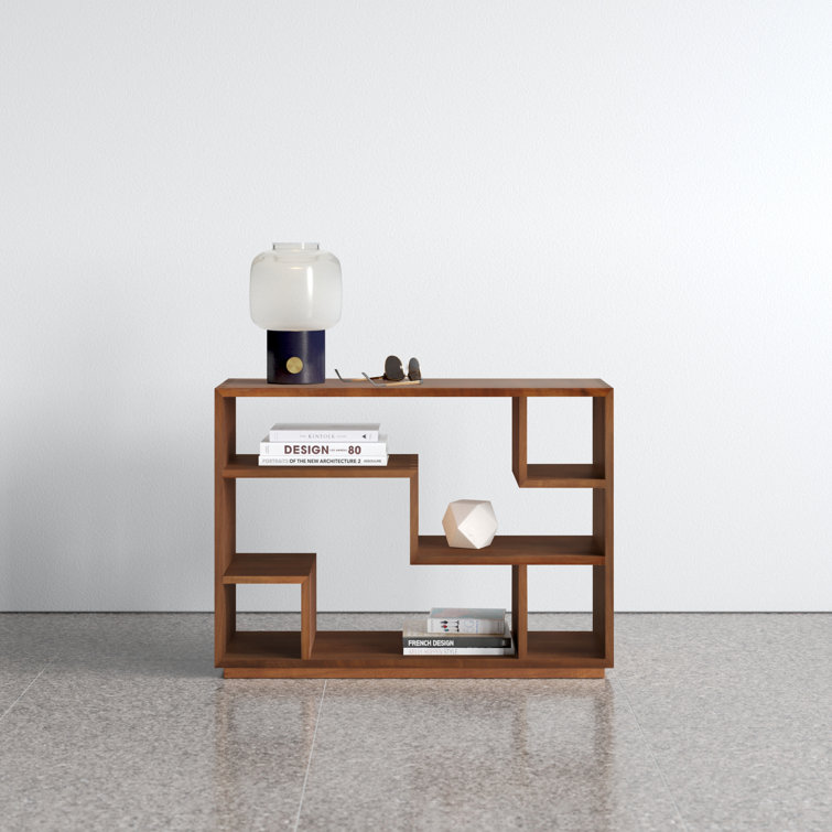 Kaleb 33'' Solid Wood Geometric Bookcase AllModern